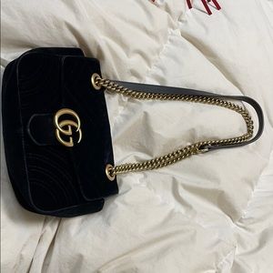 GG Marmont Crossbody Suede Bag - small